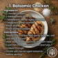 Balsamic Chicken recipe card with ingredients