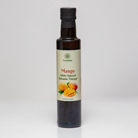 Mango white balsamic vinegar glass bottle