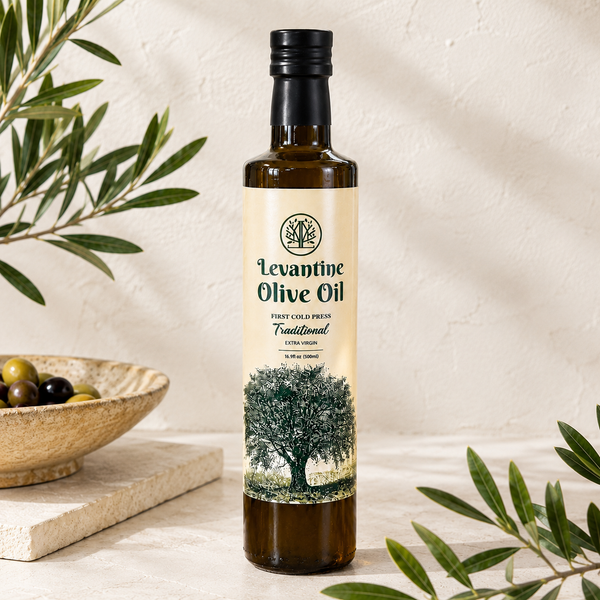 Bottle of Levantine Premium Extra Virgin Olive Oil