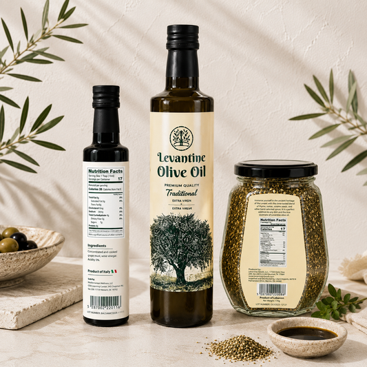 Levantine Olive Oil, Barrel Aged Balsamic, and Zaatar gift set